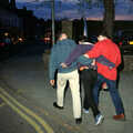 Trevor is dragged off down Tacket Street, CISU, Los Mexicanos and the Inflatable Woman, Ipswich, Suffolk - 25th April 1996
