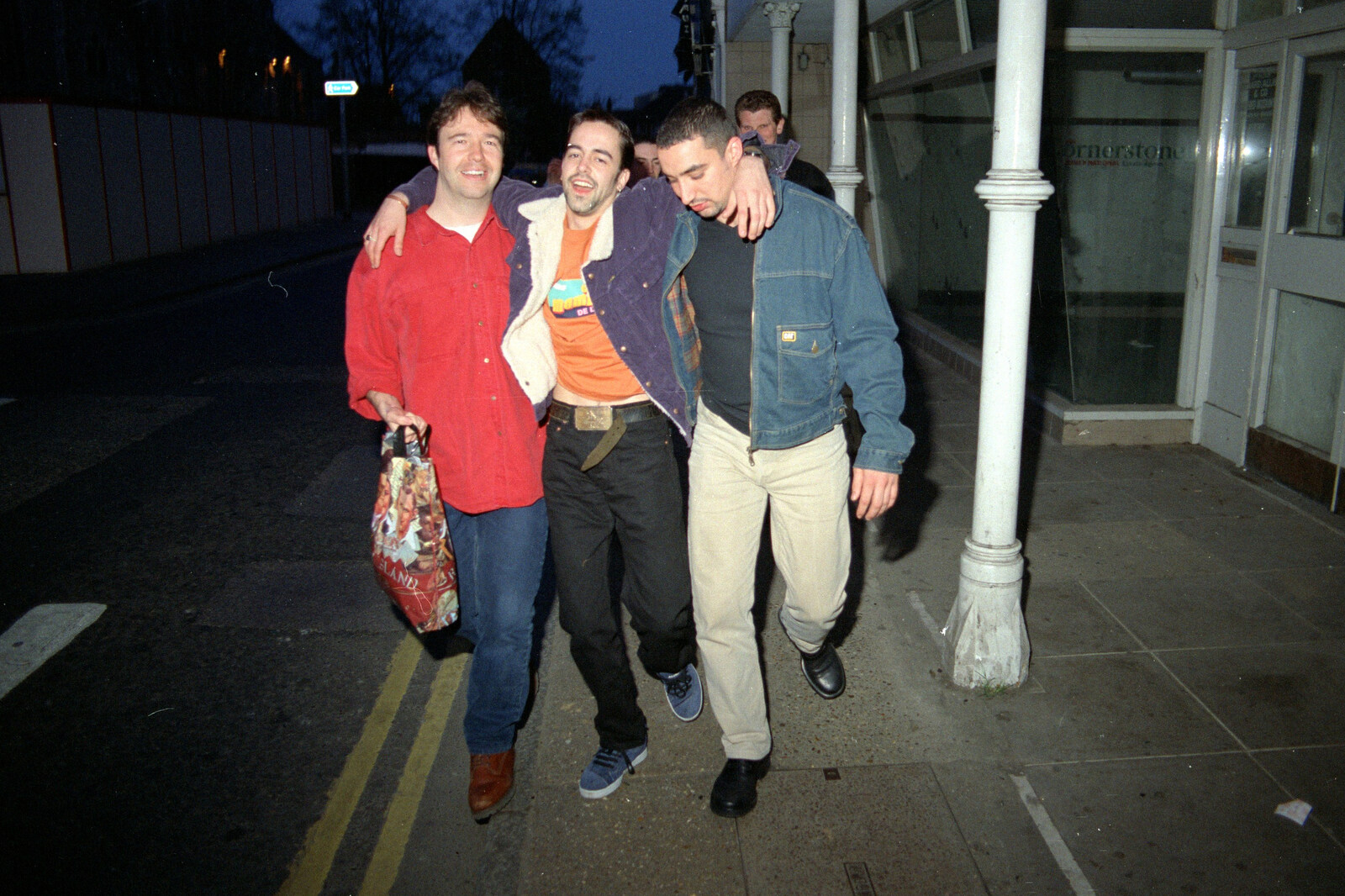 CISU, Los Mexicanos and the Inflatable Woman, Ipswich, Suffolk - 25th April 1996: A wasted Trev on Tacket Street