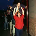 Trev swims past Clown's Restaurant on Falcon Street in Ipswich, CISU, Los Mexicanos and the Inflatable Woman, Ipswich, Suffolk - 25th April 1996