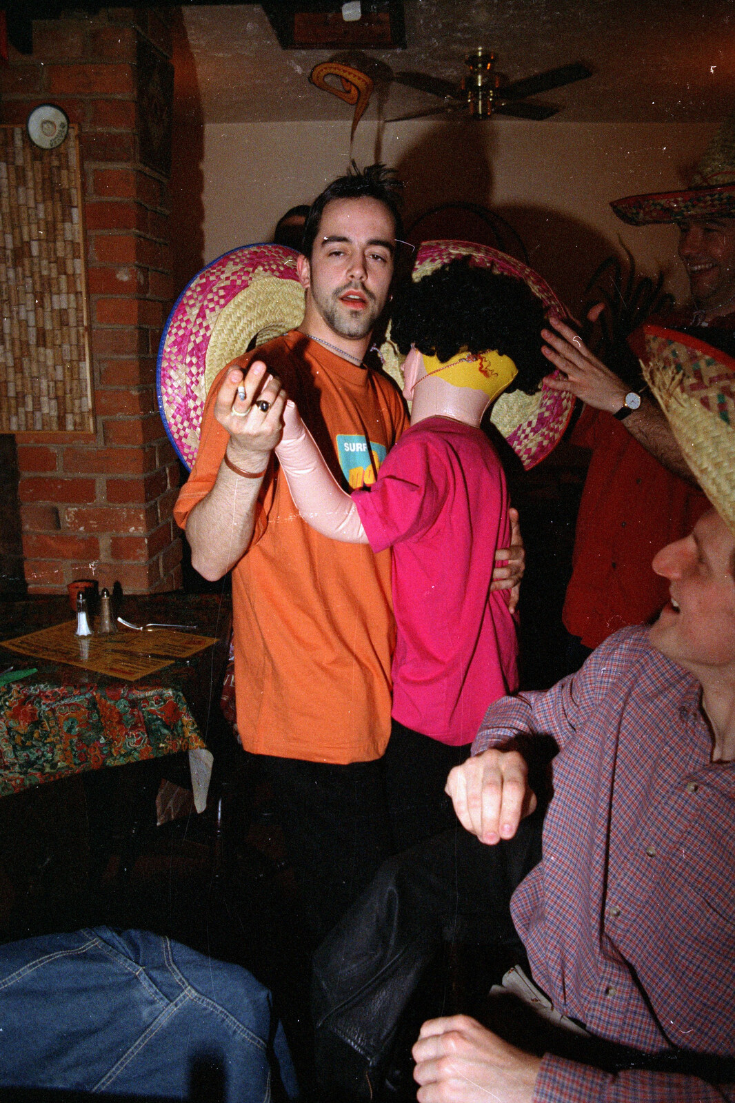 CISU, Los Mexicanos and the Inflatable Woman, Ipswich, Suffolk - 25th April 1996: Trev has a dance
