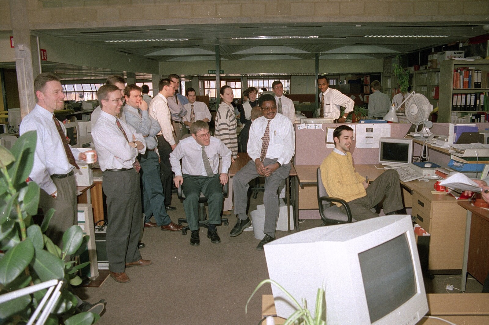 Campbell Leaves CISU, Suffolk County Council, Ipswich, Suffolk - 4th May 1996: Most of CISU gather to send Campbell off