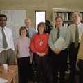 Carl, Alan, Sheila, Campbell, Martin and Trevor, Campbell Leaves CISU, Suffolk County Council, Ipswich, Suffolk - 4th May 1996