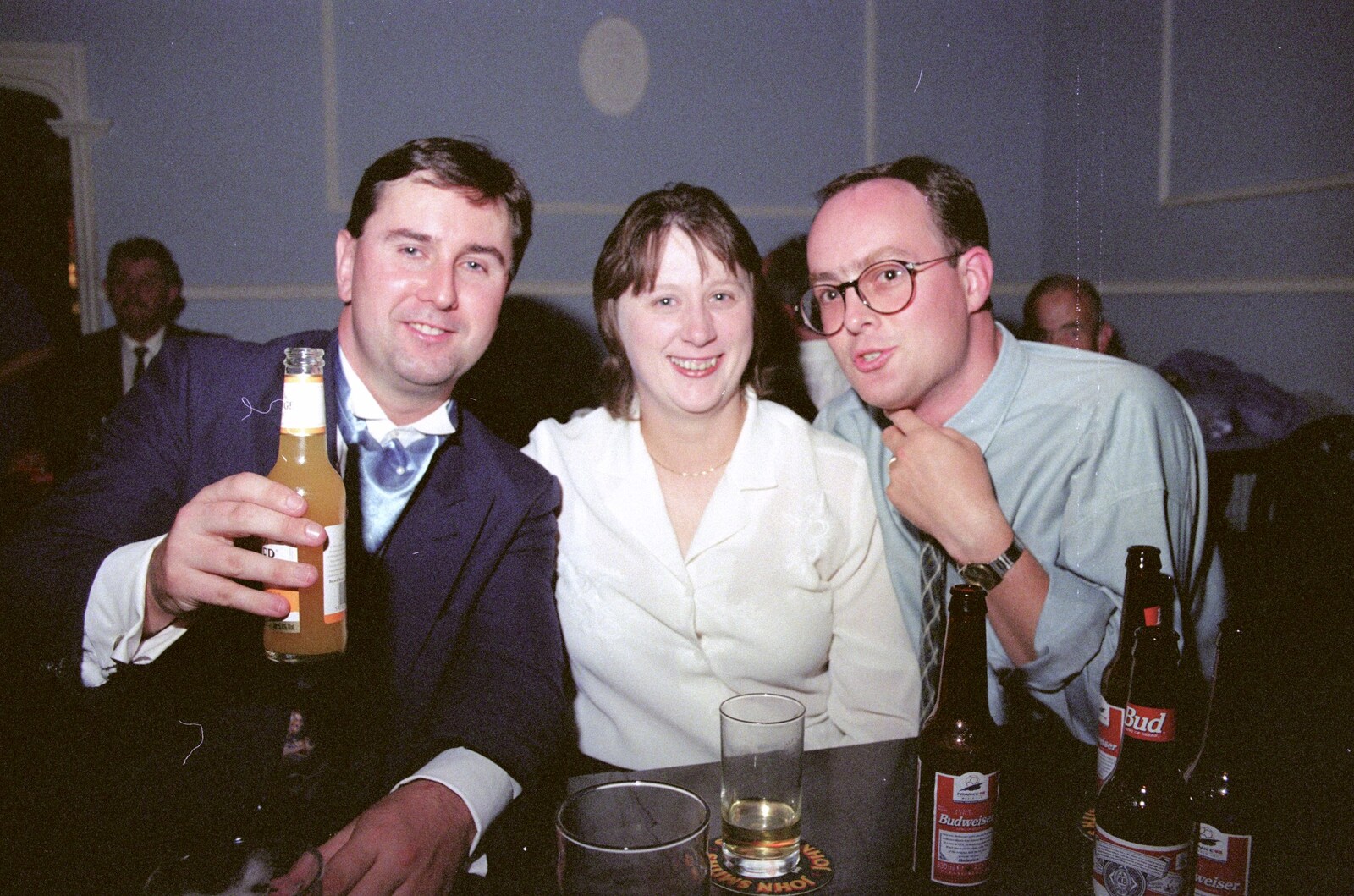Riki's Wedding, Treboeth, Swansea - 7th May 1996: Riki, Chris' missus and Chris Beard