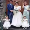 On the steps of the church, Riki's Wedding, Treboeth, Swansea - 7th May 1996