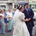 Confettis is hurled about on the steps of the Treboeth Church, Riki's Wedding, Treboeth, Swansea - 7th May 1996