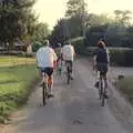 The gang by the pond in Thrandeston, A BSCC Ride to the Six Bells, Gislingham, Suffolk - 21st May 1996