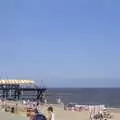 Southwold pier with a stripey awning on it, A BSCC Ride to the Six Bells, Gislingham, Suffolk - 21st May 1996