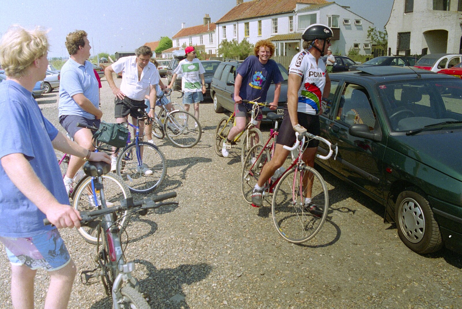 Milling around outside the Harbour Inn from The First BSCC Bike Ride to Southwold, Suffolk - 10th June 1996