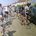 Milling around outside the Harbour Inn, The First BSCC Bike Ride to Southwold, Suffolk - 10th June 1996