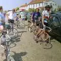 Milling around outside the Harbour Inn, The First BSCC Bike Ride to Southwold, Suffolk - 10th June 1996