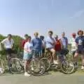 By the water towers on Southwold Common, The First BSCC Bike Ride to Southwold, Suffolk - 10th June 1996