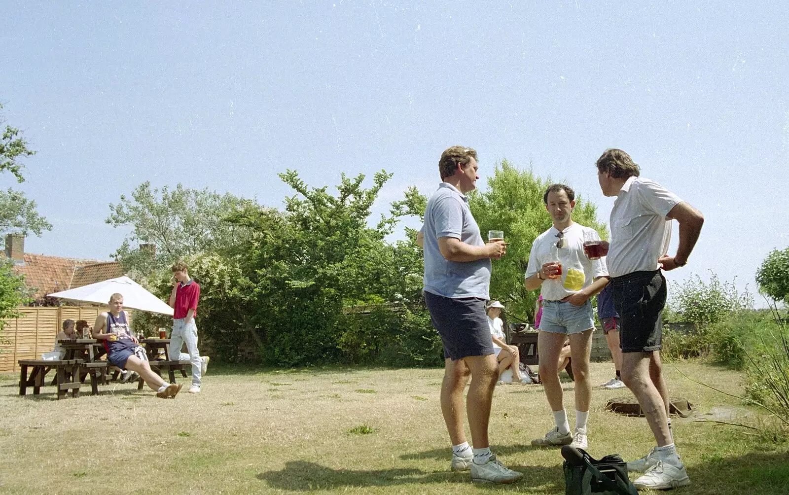 Philip, DH and Alan talk about stuff, from The First BSCC Bike Ride to Southwold, Suffolk - 10th June 1996