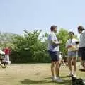 Philip, DH and Alan talk about stuff, The First BSCC Bike Ride to Southwold, Suffolk - 10th June 1996