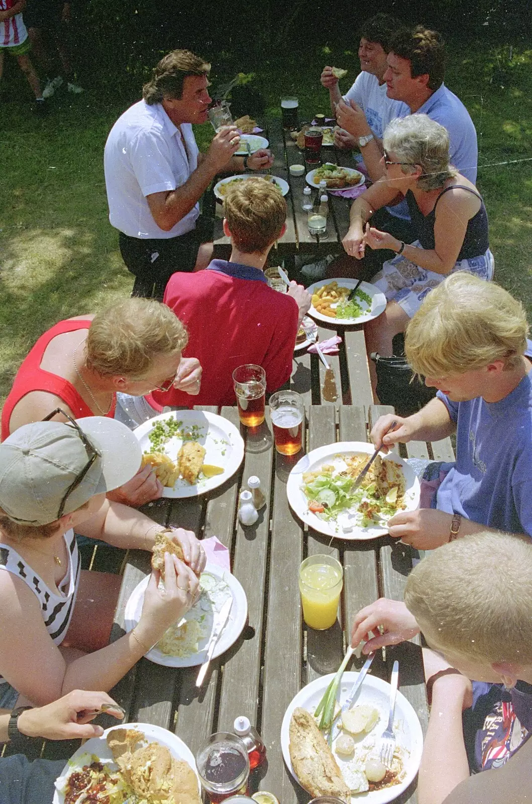 Food at the Walberswick Bell, from The First BSCC Bike Ride to Southwold, Suffolk - 10th June 1996