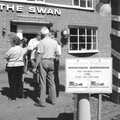 A poster advertising the Mail Run outside the Swan, The Norwich Union Mail Coach Run, The Swan Inn, Brome - 15th June 1996