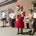 A Town Cryer announces the arrival of the coach, The Norwich Union Mail Coach Run, The Swan Inn, Brome - 15th June 1996