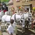 The coach sets off, The Norwich Union Mail Coach Run, The Swan Inn, Brome - 15th June 1996