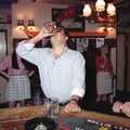 Roger finishes up, A Welly Boot of Beer at the Swan Inn, Brome, Suffolk - 15th June 1996