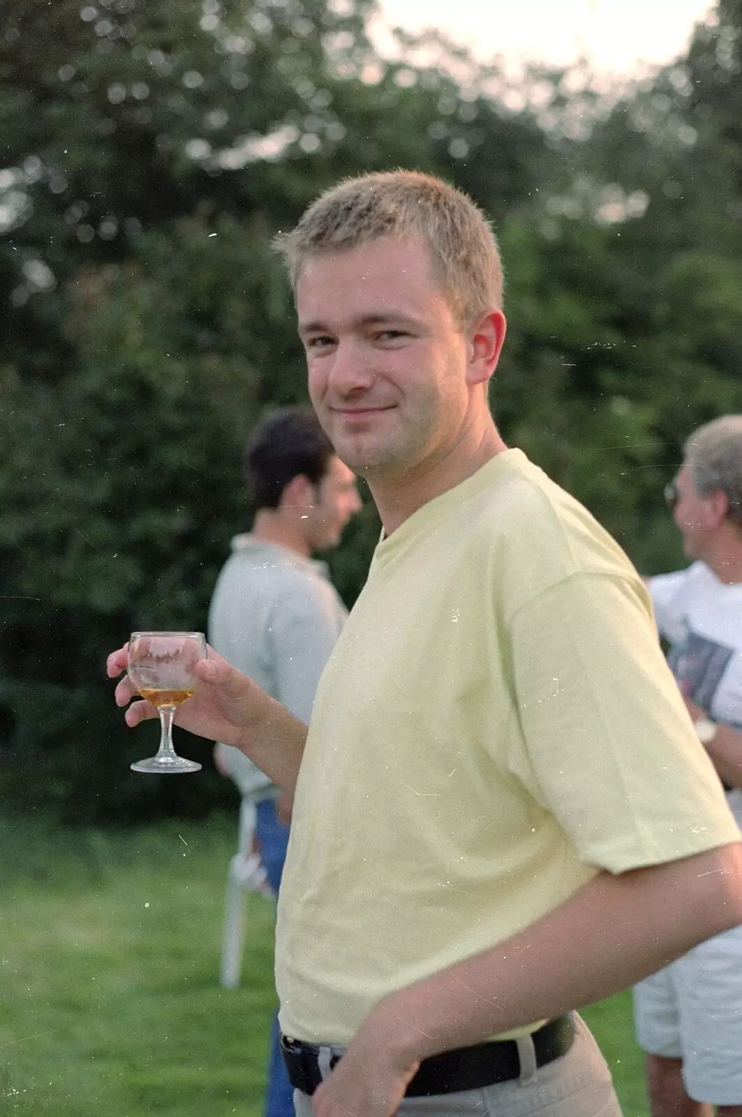 Nosher, post brandy scar, from DH's Barbeque at The Swan Inn, Brome, Suffolk - July 14th 1996