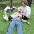 Wavy sits on Apple, DH's Barbeque at The Swan Inn, Brome, Suffolk - July 14th 1996