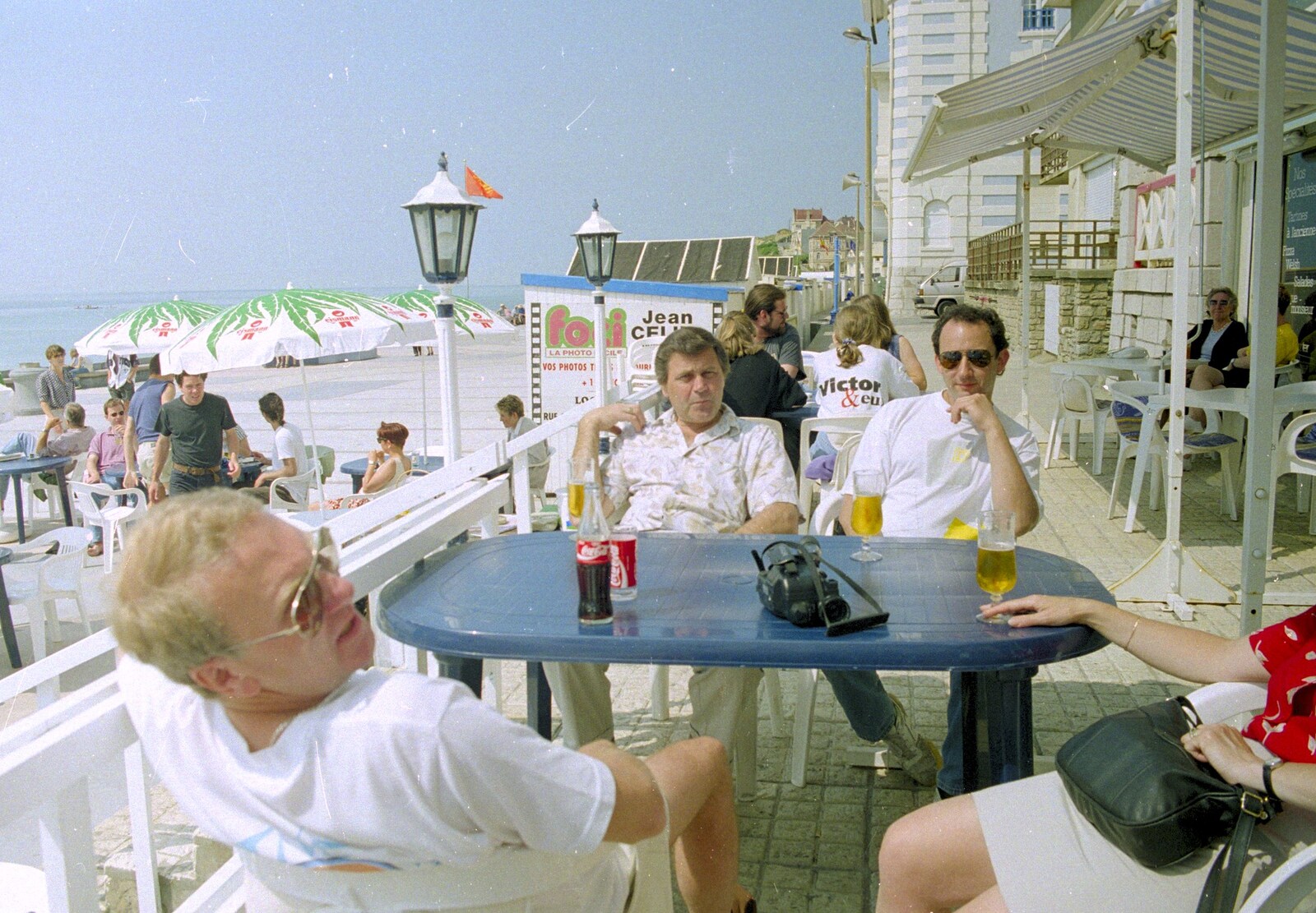 At a seafront bar in Wimmereaux from A Brome Swan Trip to Wimereux, France - 20th June 1996