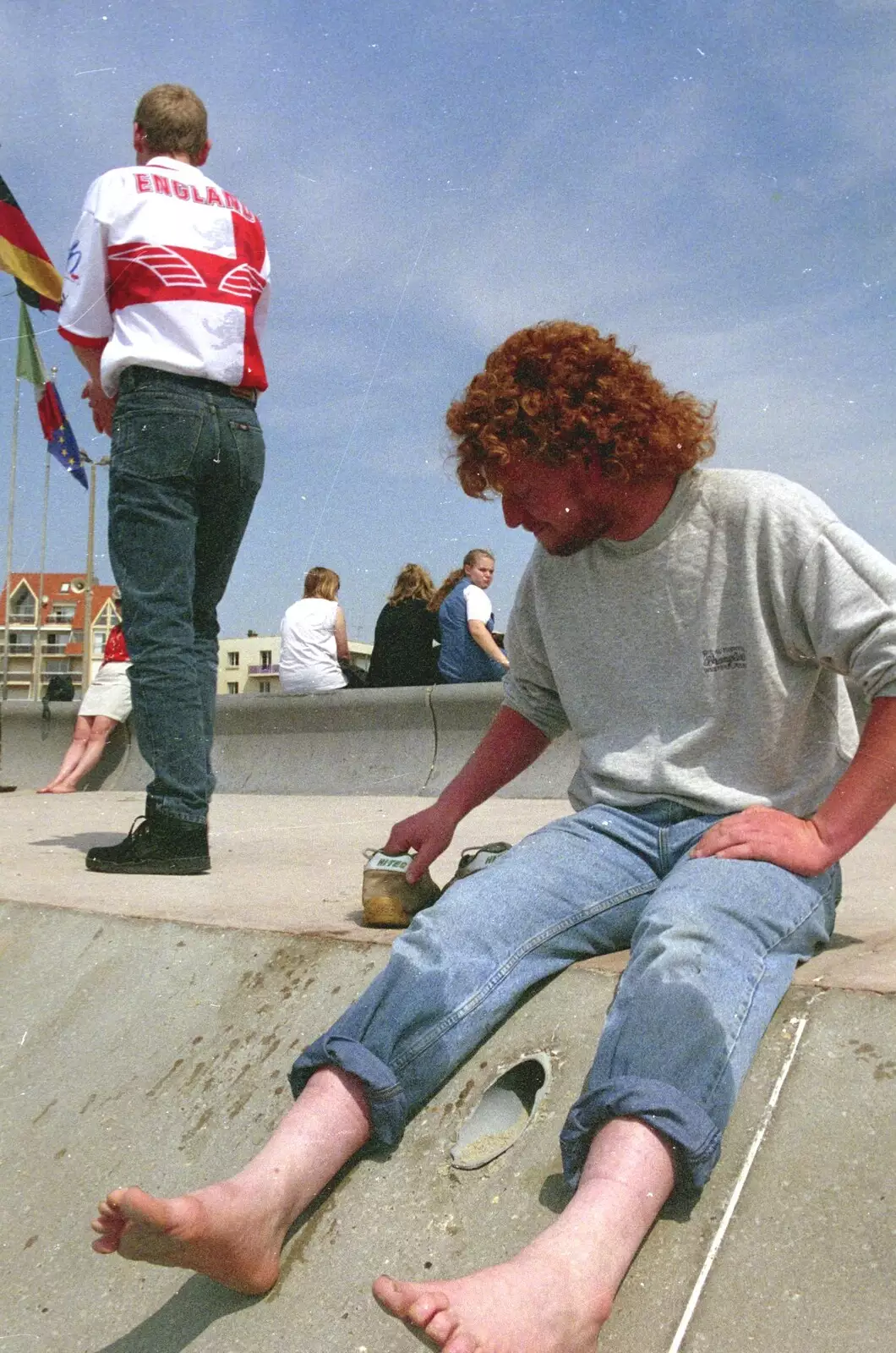 Bill and Wavy, from A Brome Swan Trip to Wimereux, France - 20th June 1996