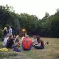 A group huddle, Sean's ElstedBury Festival, Elsted, West Sussex - 12th July 1996