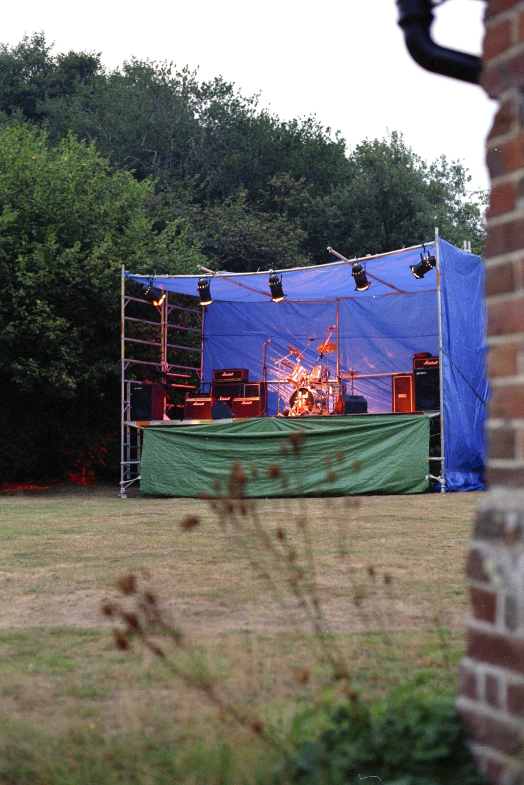 The stage is set from Sean's ElstedBury Festival, Elsted, West Sussex - 12th July 1996