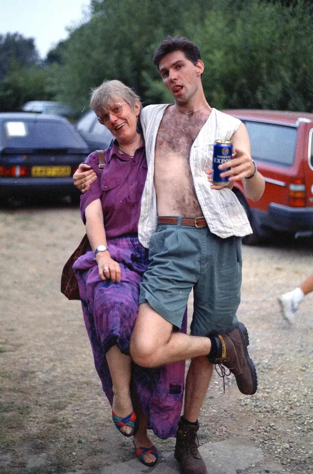 Sean shows his knees off, from Sean's ElstedBury Festival, Elsted, West Sussex - 12th July 1996