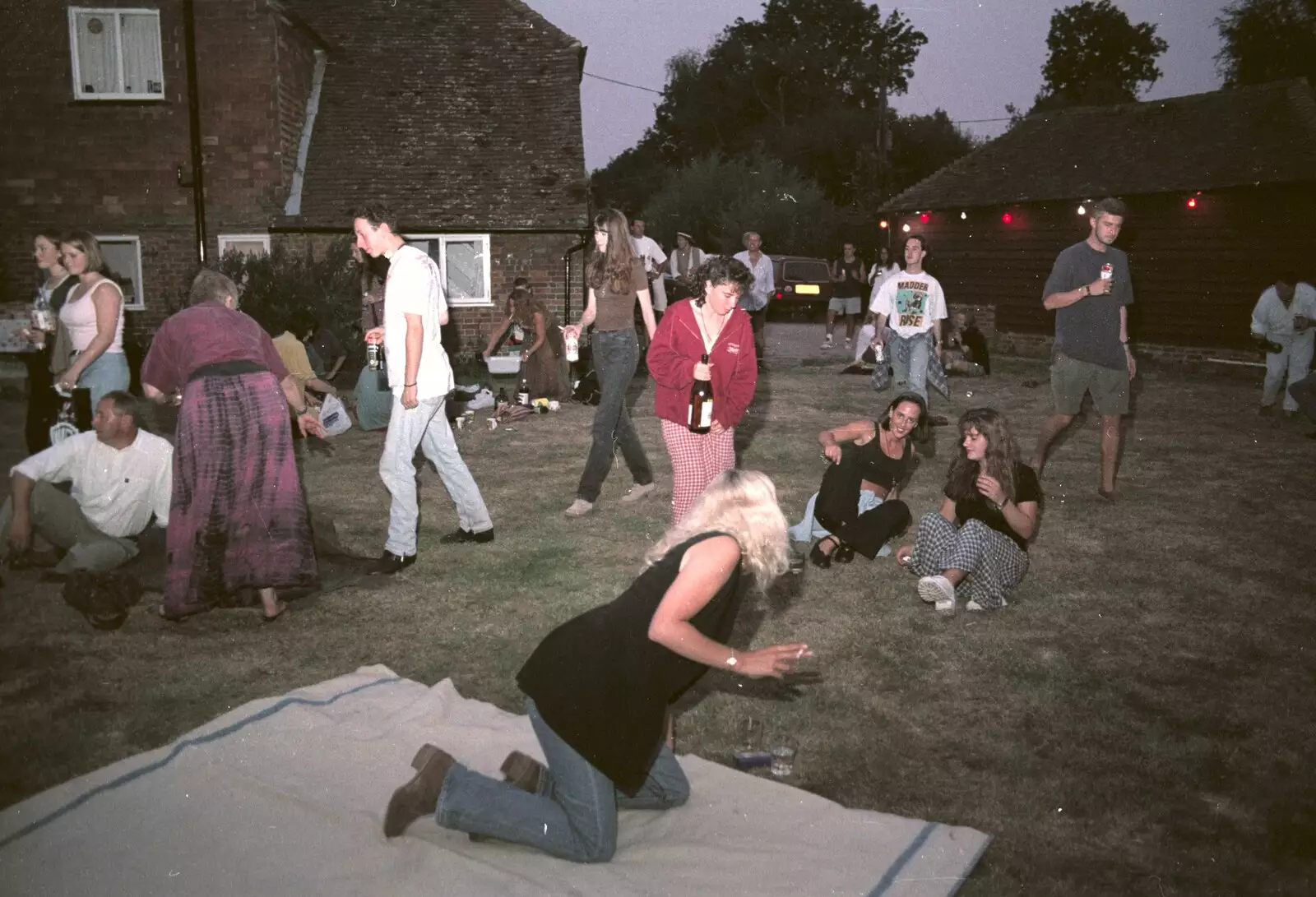 The crowd assembles, from Sean's ElstedBury Festival, Elsted, West Sussex - 12th July 1996