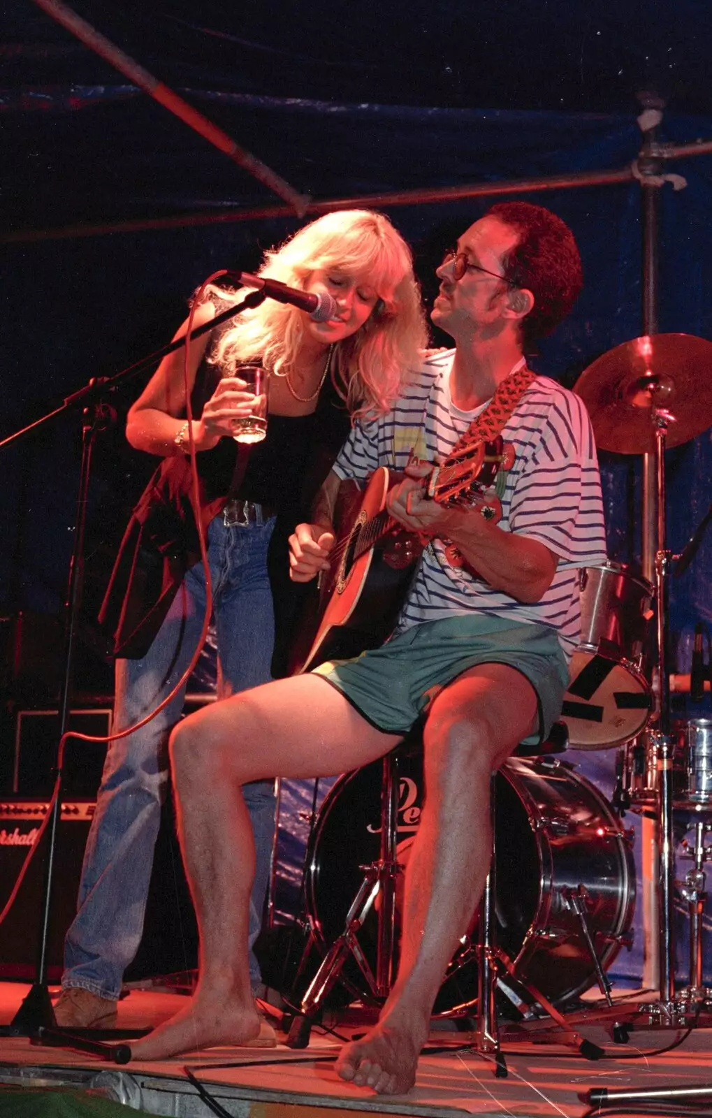 A duet moment, from Sean's ElstedBury Festival, Elsted, West Sussex - 12th July 1996