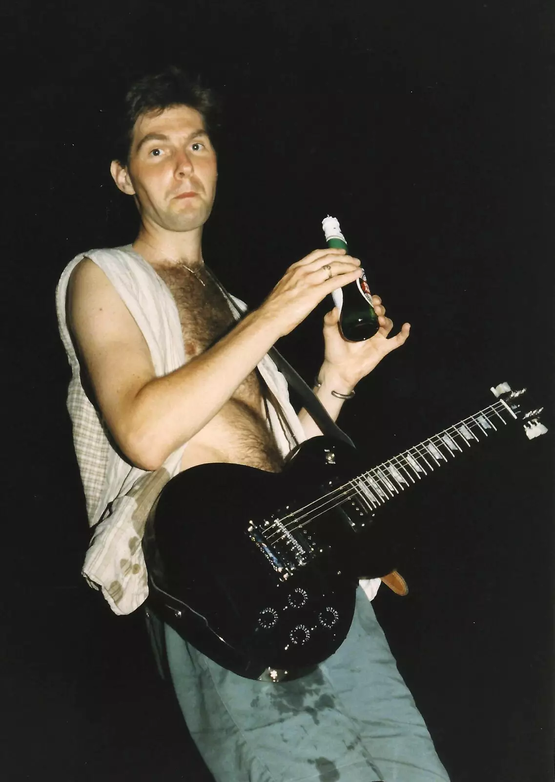 Sean on the beer, from Sean's ElstedBury Festival, Elsted, West Sussex - 12th July 1996