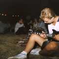 Simon Morris twangs on a guitar, Sean's ElstedBury Festival, Elsted, West Sussex - 12th July 1996