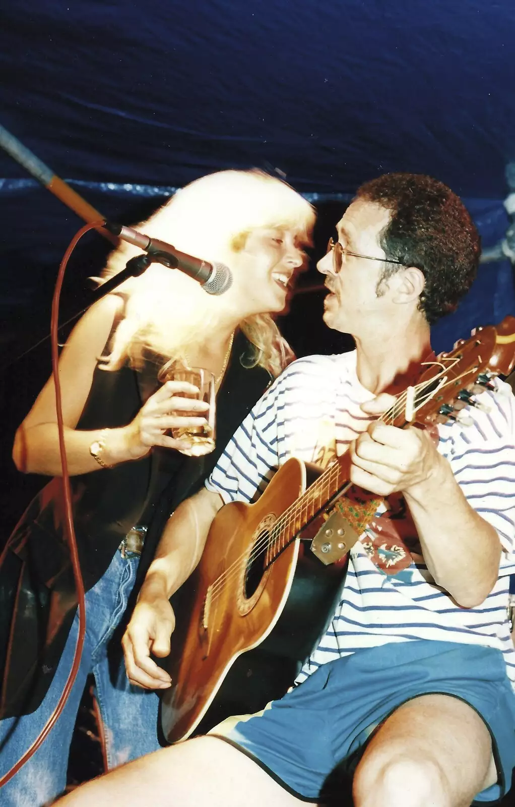 Some on-stage chemistry, from Sean's ElstedBury Festival, Elsted, West Sussex - 12th July 1996