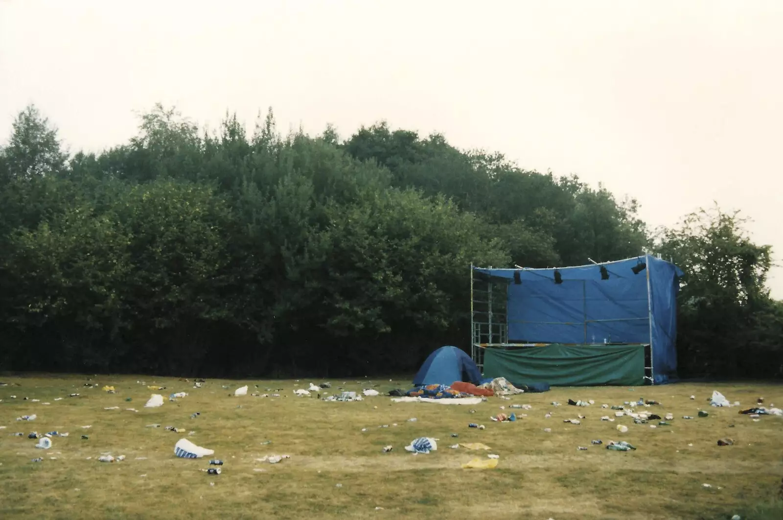 The aftermath, and the garden is trashed, from Sean's ElstedBury Festival, Elsted, West Sussex - 12th July 1996