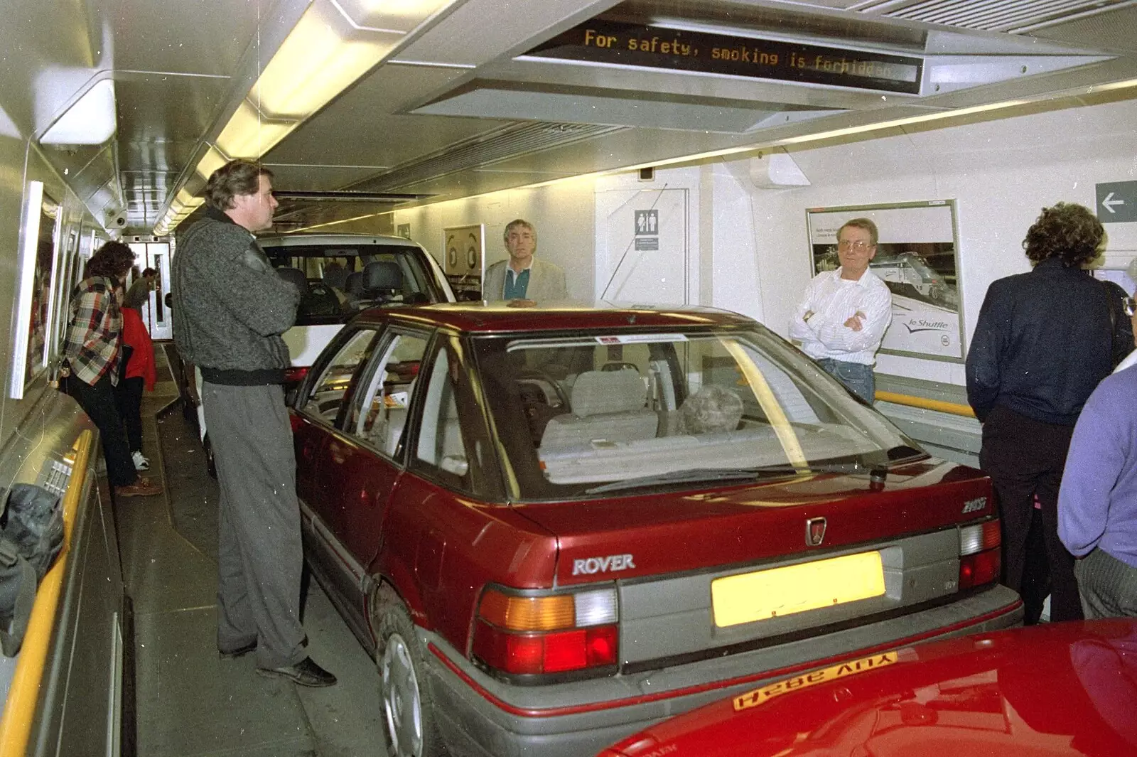 John Willy's car on Le Shuttle, from The BSCC Does Le Shuttle, and a CISU Party at Andrew's, Saint-Omer and Ipswich - 3rd August 1996