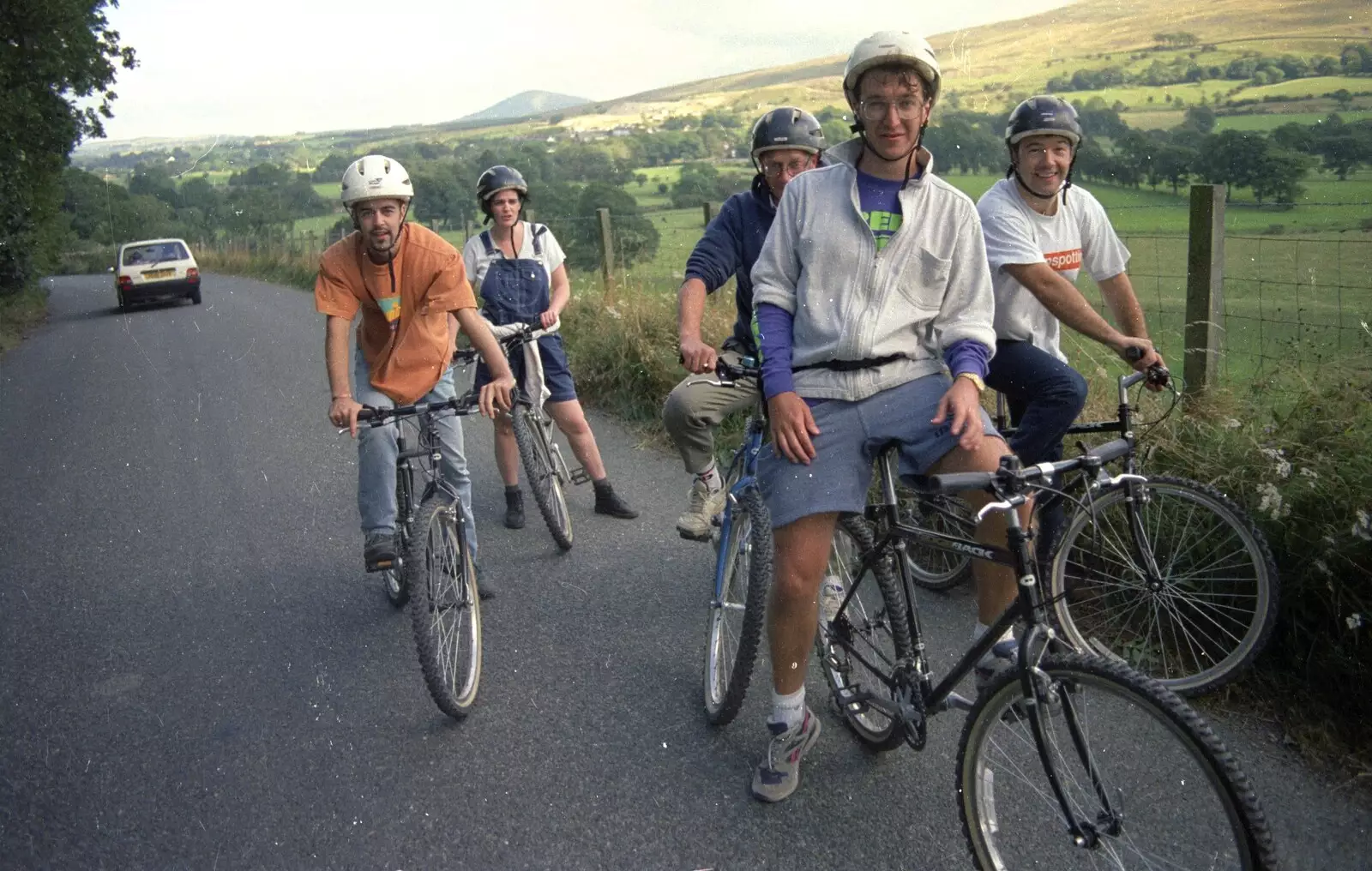 Phil and Dougie arrive at the top of the hill, from CISU At Low Briery, Keswick, Cumbria - 18th September 1996