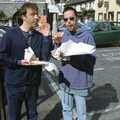 CISU Hang Around Keswick and The Briars, Cumbria - 16th September 1996, Tim and Trev eat chips in Keswick