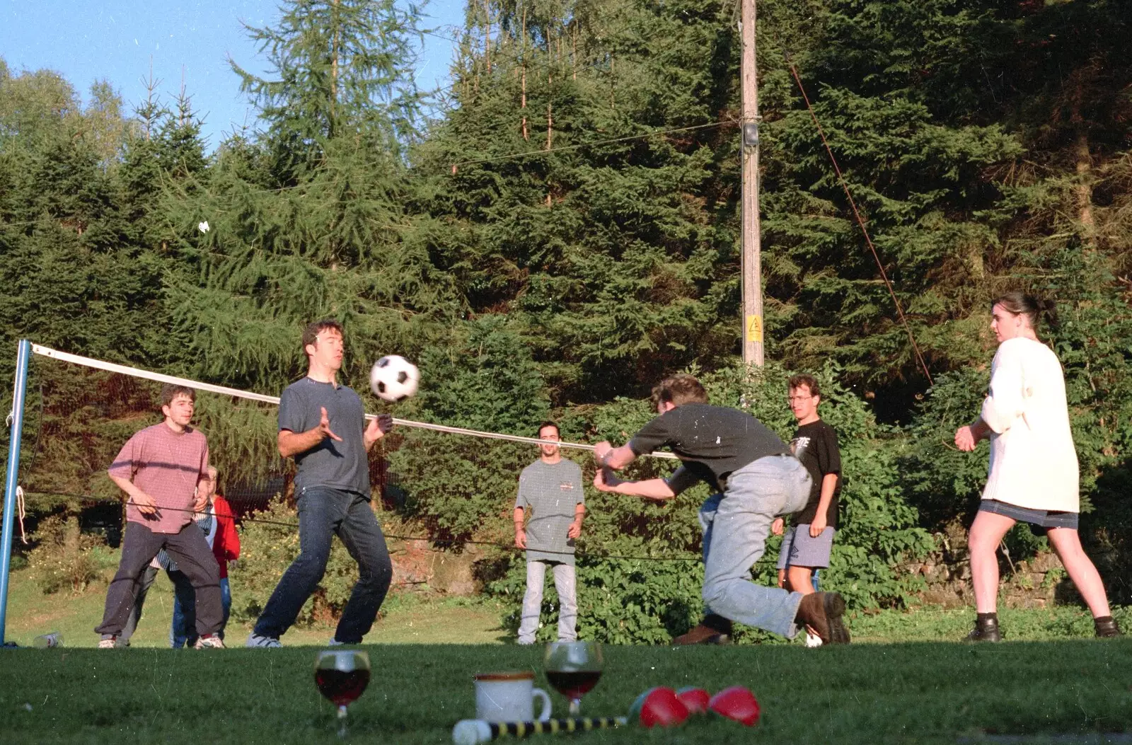 Evening volleyball, from CISU At Low Briery, Keswick, Cumbria - 18th September 1996