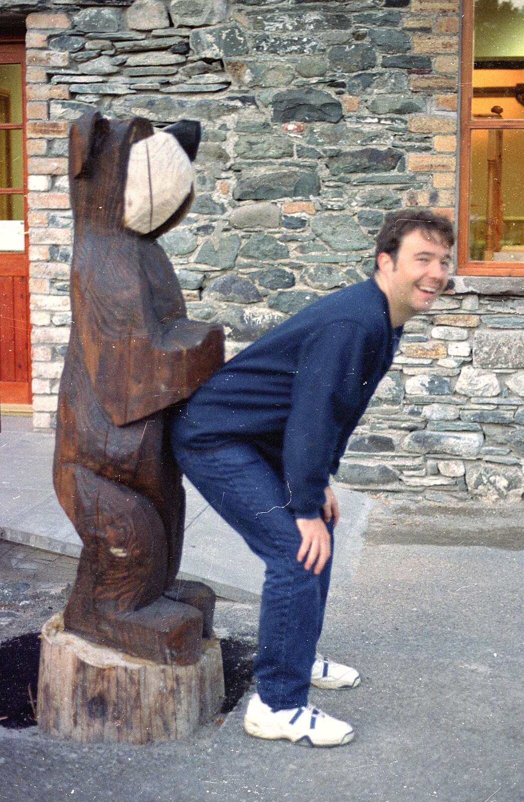 CISU Hang Around Keswick and The Briars, Cumbria - 16th September 1996: Tim pretends that he's getting one from a wooden bear