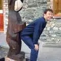 Tim gets one from a wooden bear, CISU At Low Briery, Keswick, Cumbria - 18th September 1996