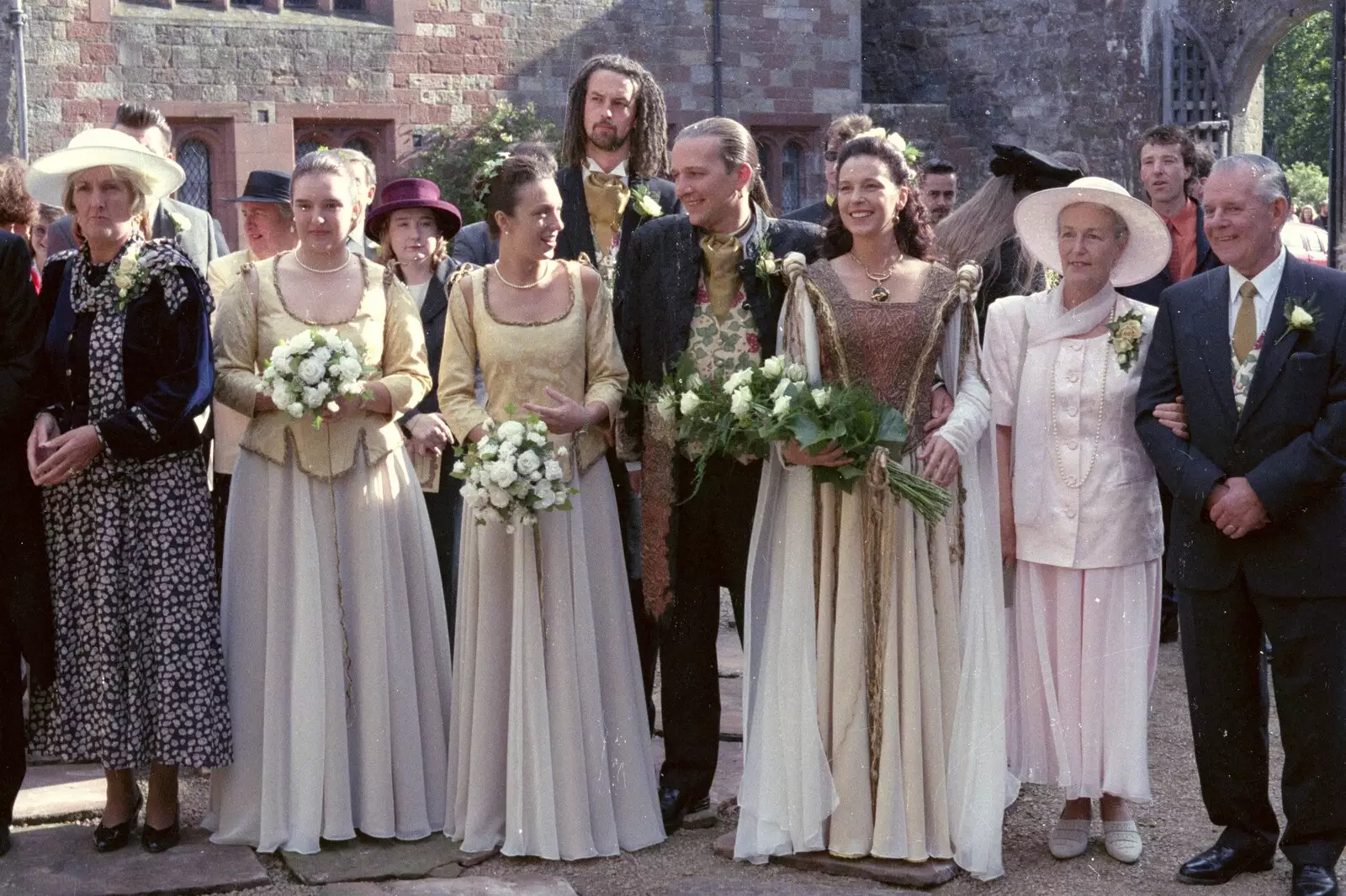 A wedding group, from Stuart and Sarah's CISU Wedding, Naworth Castle, Brampton, Cumbria - 21st September 1996