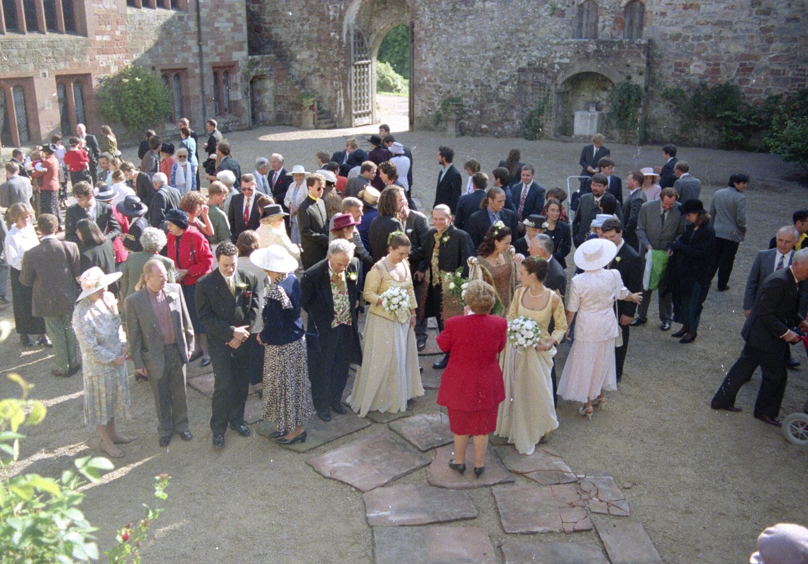 Stuart and Sarah's CISU Wedding, Naworth Castle, Brampton, Cumbria - 21st September 1996: A view of the courtyard