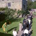 Stuart and Sarah's CISU Wedding, Naworth Castle, Brampton, Cumbria - 21st September 1996, A jester does his thing in the gardens