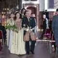 Sarah and Stuart walk up the aisle, Stuart and Sarah's CISU Wedding, Naworth Castle, Brampton, Cumbria - 21st September 1996