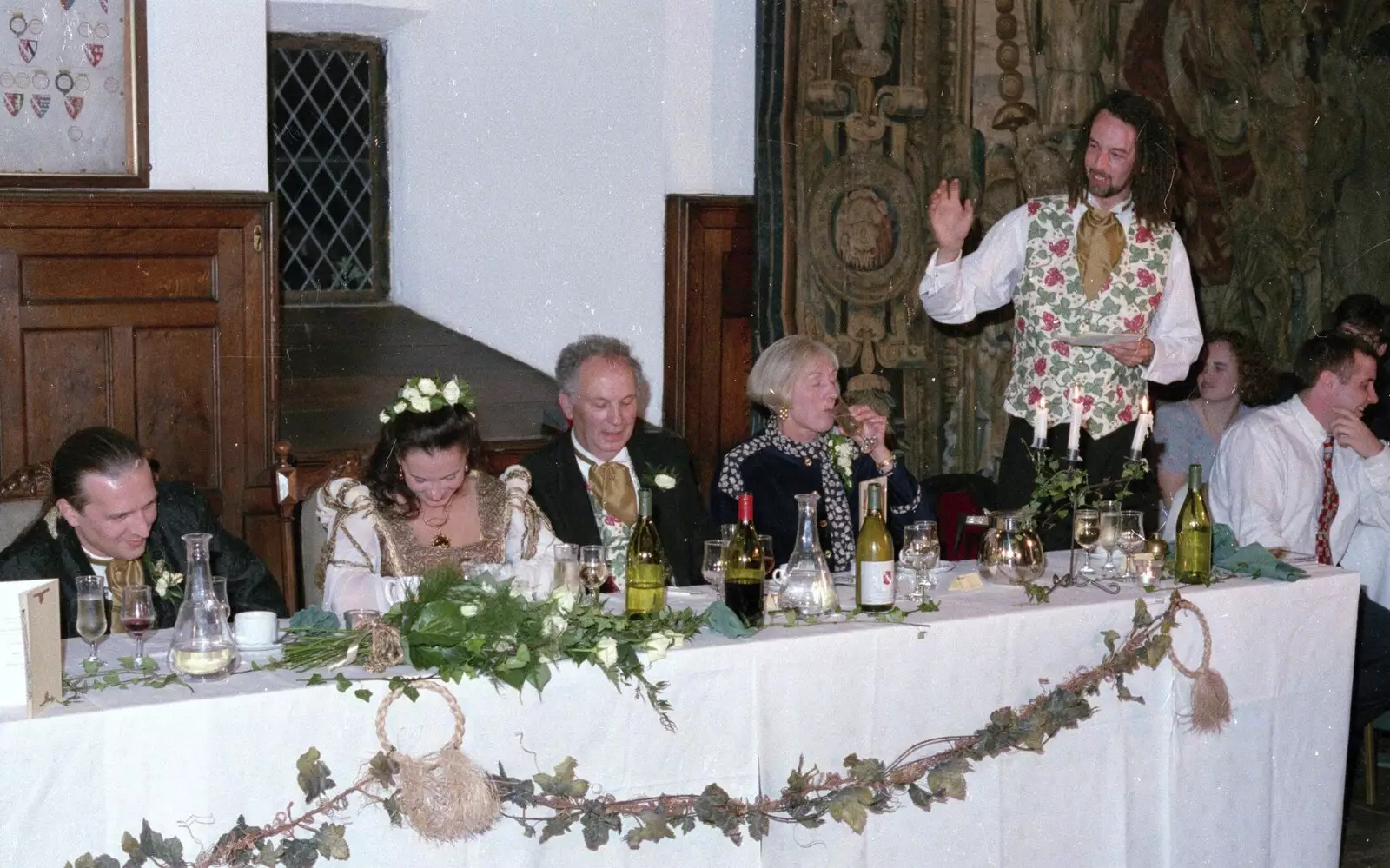 A speech moment from the best man, from Stuart and Sarah's CISU Wedding, Naworth Castle, Brampton, Cumbria - 21st September 1996