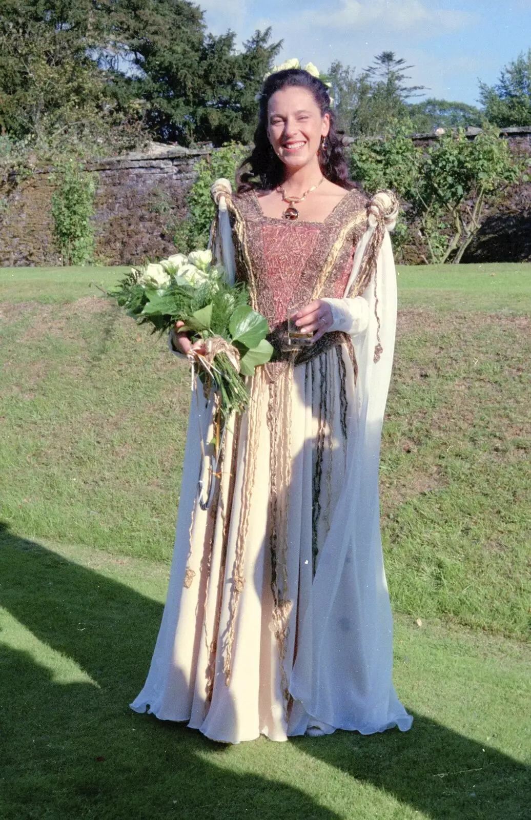 Sarah's dress, from Stuart and Sarah's CISU Wedding, Naworth Castle, Brampton, Cumbria - 21st September 1996