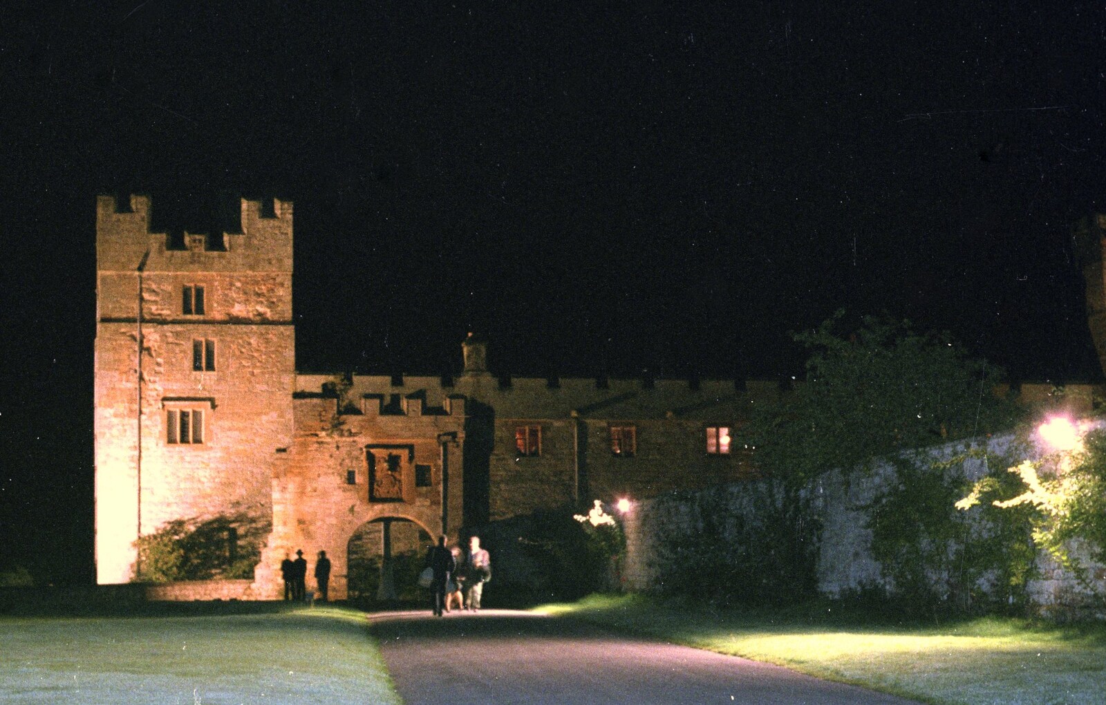 Stuart and Sarah's CISU Wedding, Naworth Castle, Brampton, Cumbria - 21st September 1996: Naworth castle at night