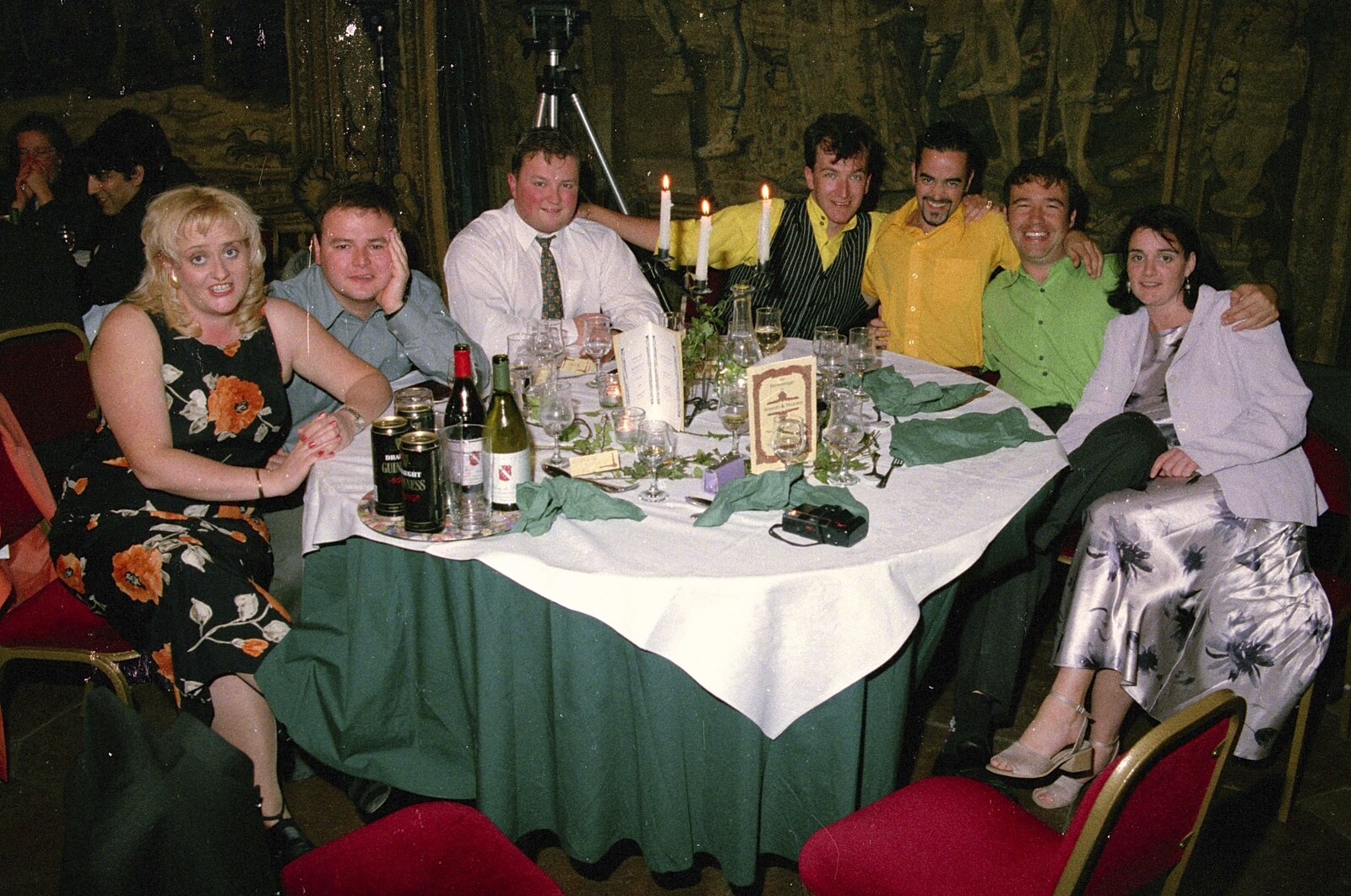 Stuart and Sarah's CISU Wedding, Naworth Castle, Brampton, Cumbria - 21st September 1996: Sean, Foxy, Phil, Trev, Tim and Gail