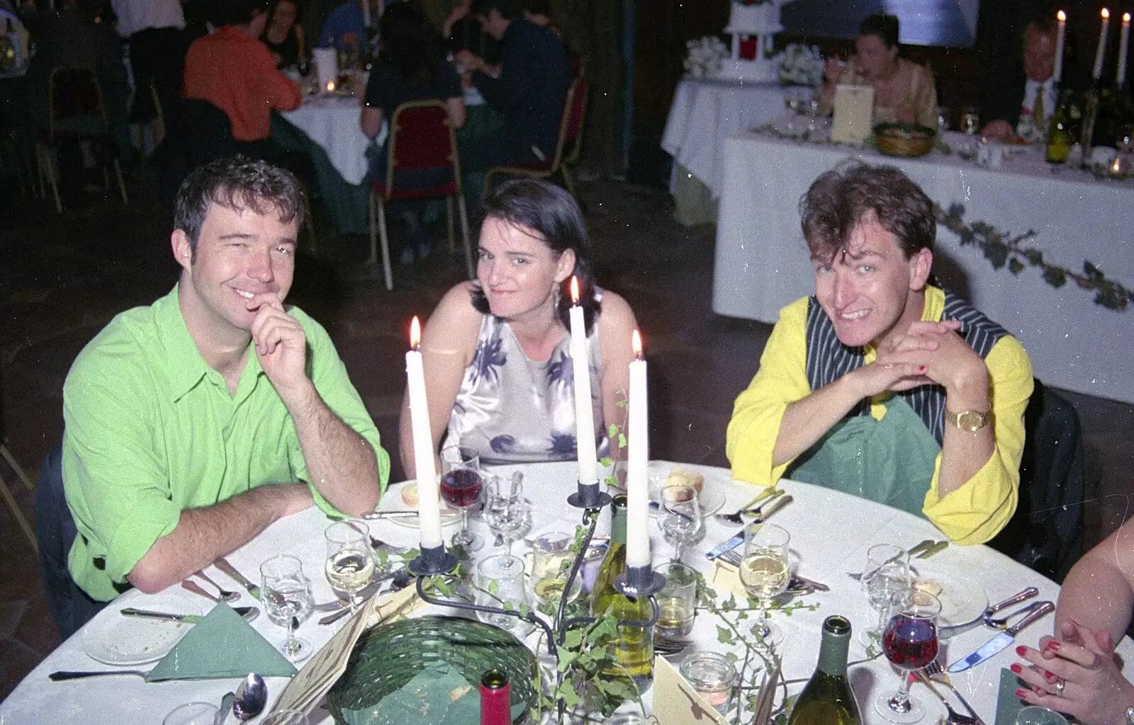 Tim, Gail and Phil, from Stuart and Sarah's CISU Wedding, Naworth Castle, Brampton, Cumbria - 21st September 1996